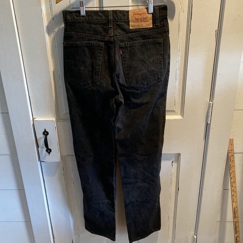 Jeans donna vintage Levi's 512 slim fit gamba conica taglia 10 30x30 nero vita alta - Foto 7 di 18