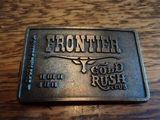 Frontier Gold Rush Club KLAMRA PASKA Mosiądz Prostokąt Hazard Vegas