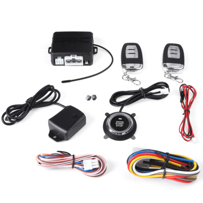 Car Alarm Ignition Start Security System Engine Start Push Button Remote Key Kit