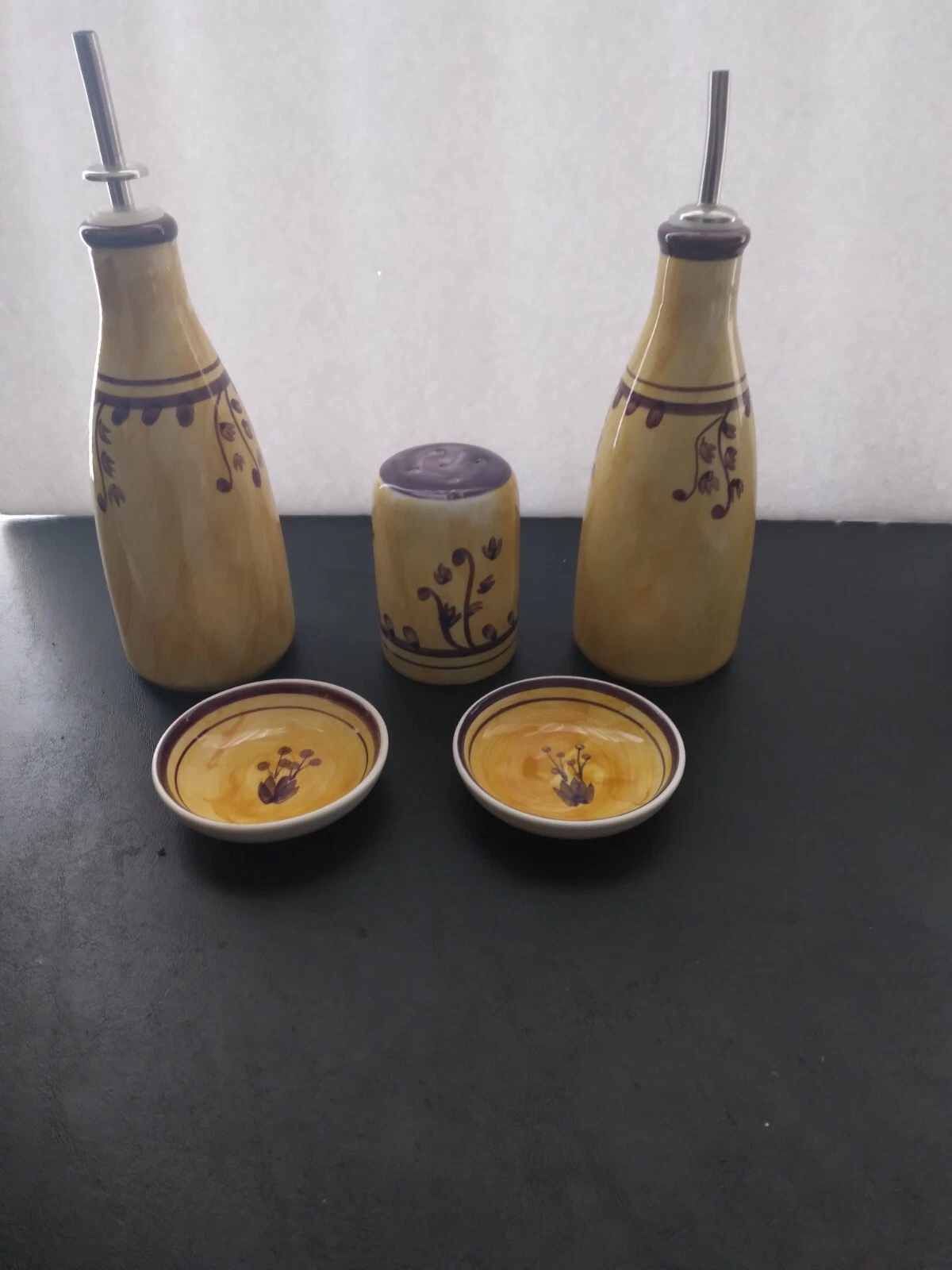 The Main Ingredient Oil and Vinegar Set Purple Yellow