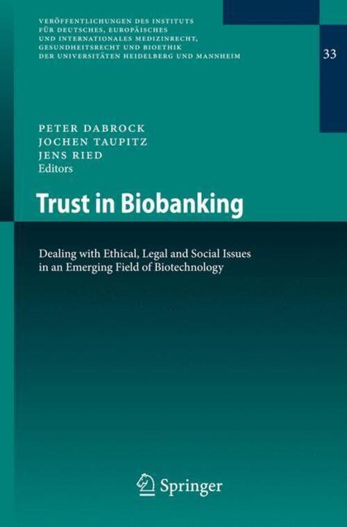 Thumbnail - Trust In Biobanking | Peter Dabrock (u. A.) | Taschenbuch | Paperback