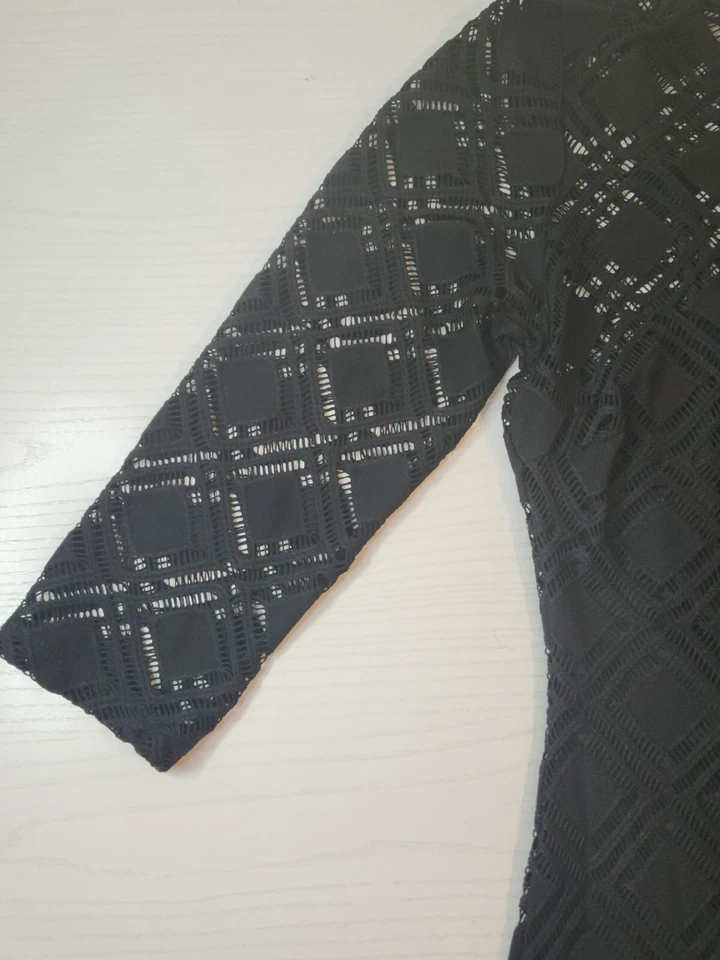 Vestido Mystic, informal, elegante, negro, hasta la rodilla, talla pequeña, buen material Foto 4 de 4