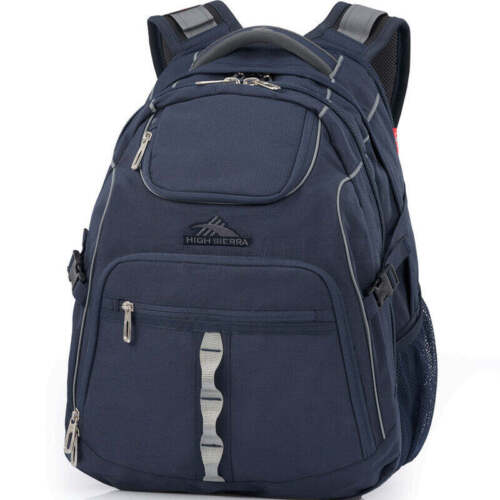 High Sierra Access 3.0 Eco RFID Blocking 16" Laptop & Tablet Backpack Marine Blu - Picture 1 of 9
