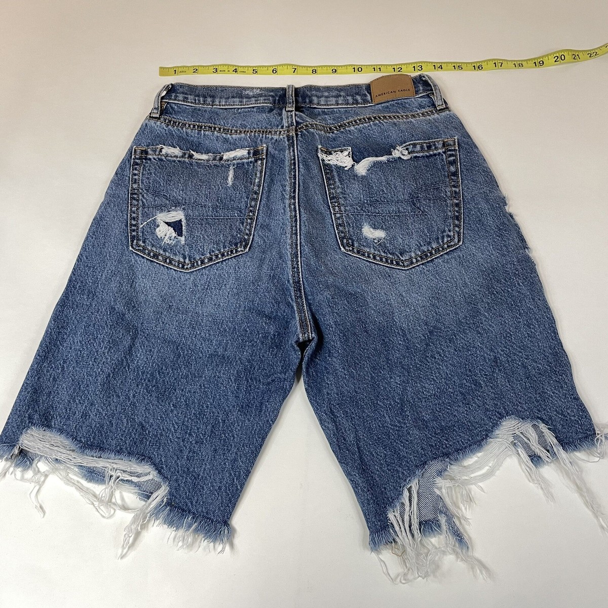 イーグルのみ American Eagle Women's 2 90s Boyfriend Shorts Jean Distressed