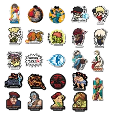 Capcom Street Fighter game B-SIDE LABEL Sticker 25 types Japan Limited NEW UVcut