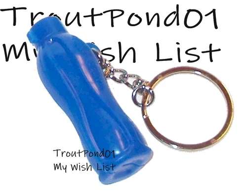 Tupperware Keychains Eco Bottle Sapphire Blue Novelty Key Chain Collectible New