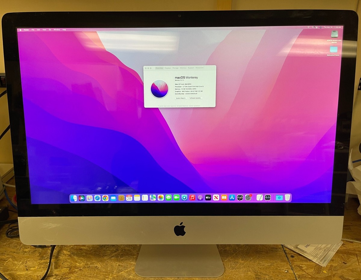 Apple iMac 27-inch September 2011 2.7GHz Quad-Core Intel Apple iMac 27-inch September 2011 2.7GHz Quad-Core Intel