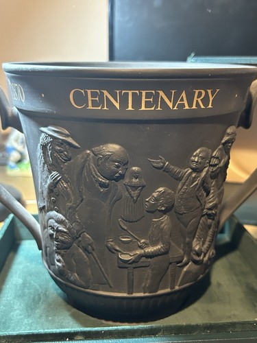 Large Charles Dickens Royal Doulton Black Basalt Loving Cup -Centenary 1870-1970 - Picture 7 of 23