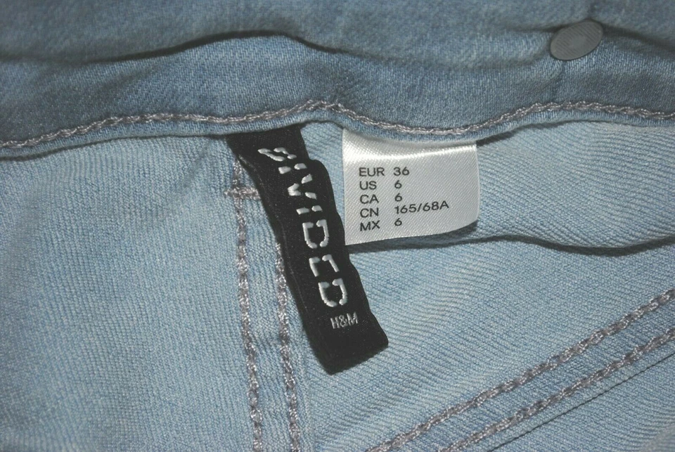 H & M 分体青少年女孩带短裤,尺寸 US 6,弹力棉牛仔布 — 第 4/4 张图片