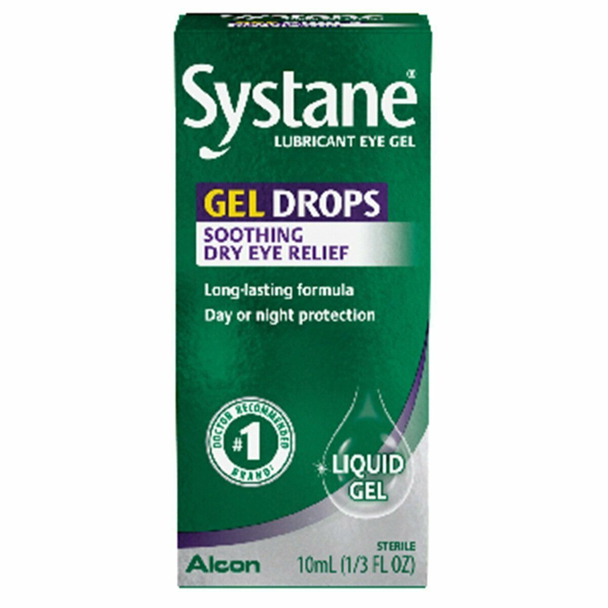 Systane Gel Drops Sterile Lubricant Eye Gel Anytime Protection 0.33 Ounce 6 Pack