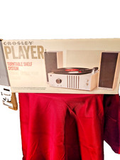 Crosley CR6018A-NA Turntable LP Player Phono AM/FM Radio Aux w Speakers.