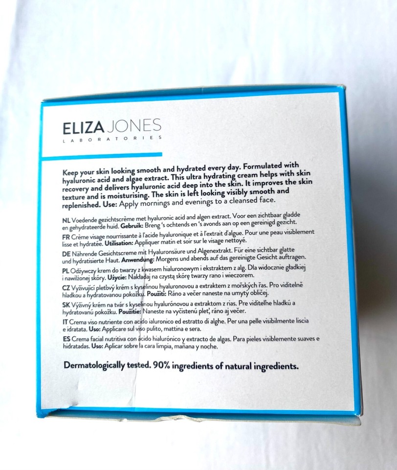 ELIZA JONES Laboratories Hyaluronic Acid Ultra Hydrating Face Cream 50