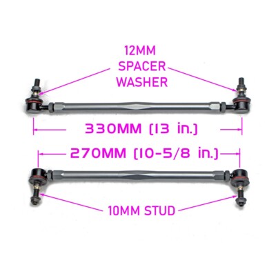 for BMW Z4 E89 2009-2016 Front Sway Bar end links set pair range 270-330 mm