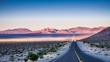 Landscape photography desert road mountains Custom Gaming Mat Desk