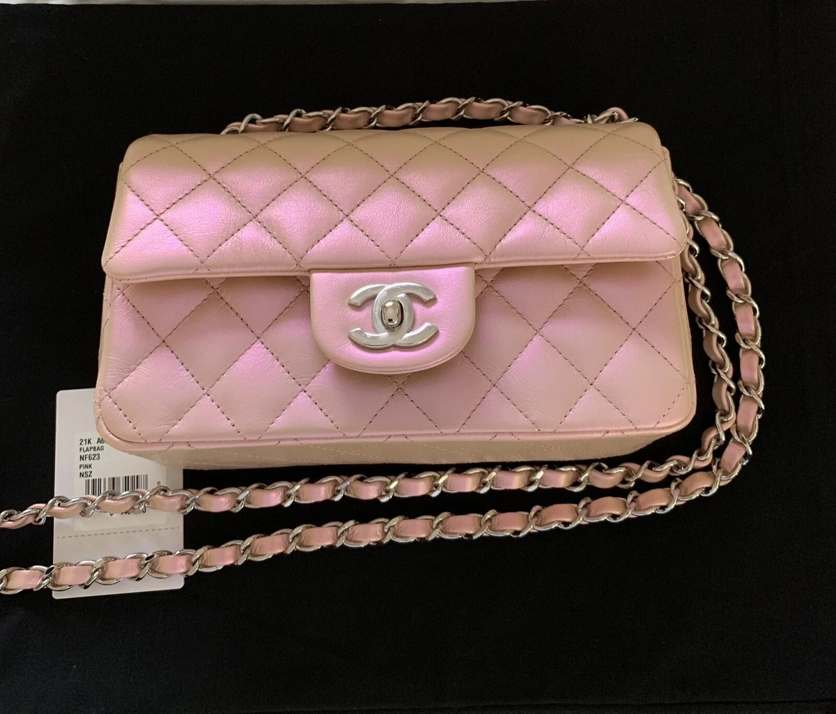 pink iridescent chanel bag