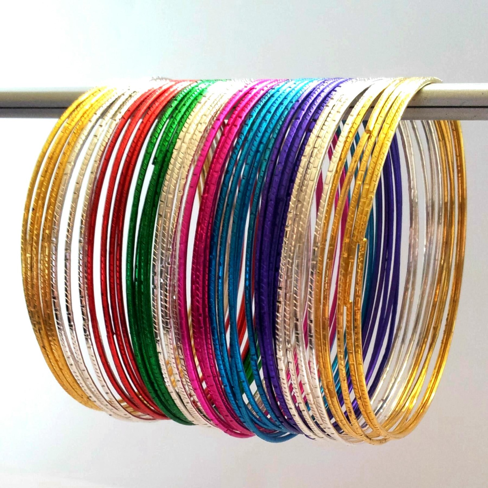 50 Indische Armreifen Ø6,5cm Schmuck Armband Bollywood Bangles Anarkali