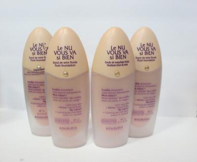 BOURJOIS LE NU VOUS VA SI BIEN FLUID FOUNDATION #55 SABLE 1 OZ (LOT OF 4)