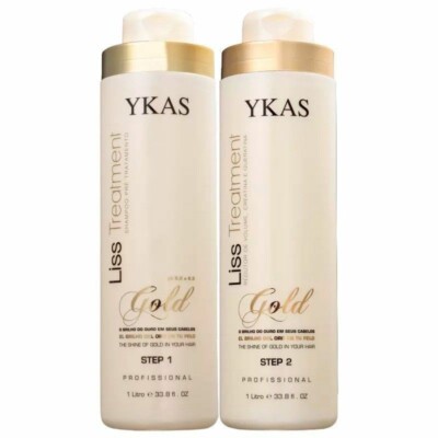 Gold Liss Treatment Straightening Progressive - Ykas - 2x1000ml 33.8 fl oz