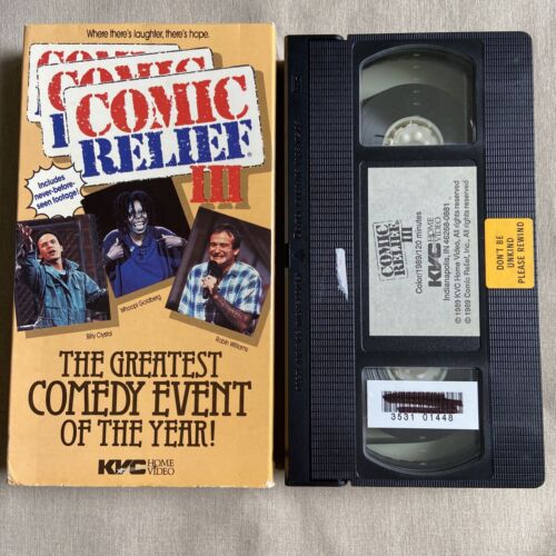 Comic Relief III (VHS, 1989) (3) Comédie Stand-Up Robin Williams Whoopi Goldberg - Photo 1 sur 5