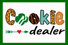 Girl Scout Troop Cookie Dealer Dessert Chocolate Chip Refrigerator Fridge MAGNET