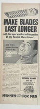 Vintage 1950s Mennen Shave Cream Magazine Advertisement Print
