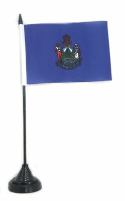 Fahne / Tischflagge USA - Maine 10 x 15 cm Tischfahne Flagge