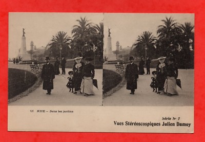 Damoy NICE Ansichtskarte Schwarzweiß  Dans les jardins  (J3444)