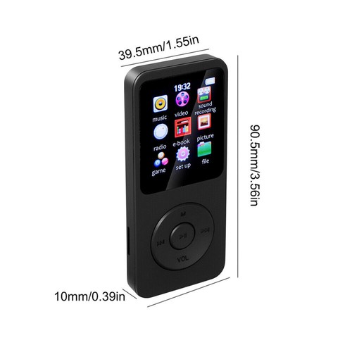 Reproductor de música Bluetooth MP3 MP4 reproductor de música pantalla LCD sin pérdidas grabación deportiva DE - Imagen 9 de 19
