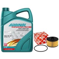MotoröL Set 0W-30 Addinol 5 Liter + ÖLfilter 100487 FüR Nissan Qashqai Ii Suv