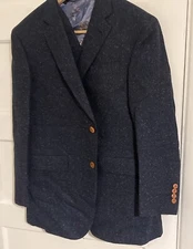 Jennis & Warmann 3 piece tweed lined suit trousers waistcoat jacket blazer