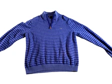 Vineyard Vines Pullover Mens Large  1/4 Zip Mock Neck Cotton Cashmere Whale