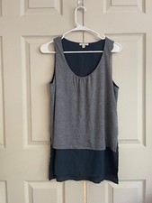 Anthropologie Pleione Tunic Top Sleeveless Blouse USA Made Size XSmall Loose Fit