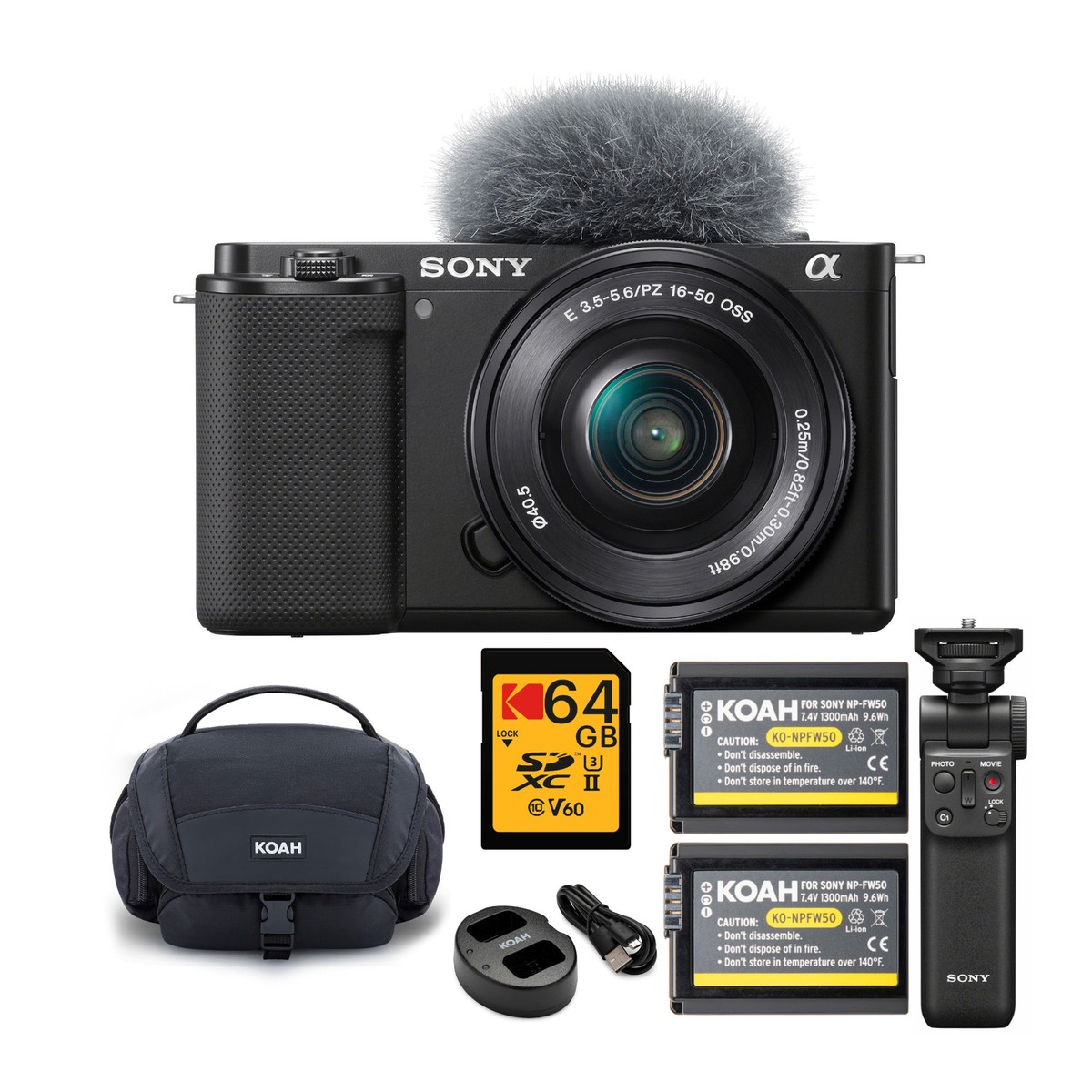 Sony Alpha ZV-E10 APS C Mirrorless Vlog Camera with 16-50mm