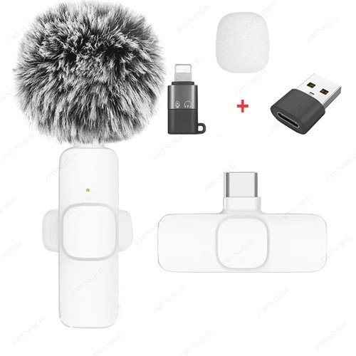 New Wireless Lavalier Microphone Portable Audio Video Recording Mini Microphone - Picture 9 of 35