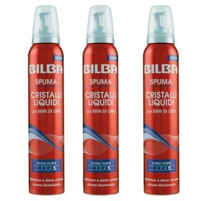 3x Bilba Spuma Cristalli Liquidi Flüssigkristallschaum mit Leinsamen 200ml
