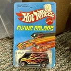 1975 HW Hot Wheels Flying Colors Super Van  Black Redline #7649- Unpunched