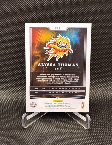 2023 Panini Origins WNBA #71 Alyssa Thomas Black 1/1 One Of One - Picture 2 of 2