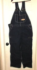 Vintage Men's Big Mac Denim Carpenter Bib Overalls 40 x 29 IN GOOD CONDITION