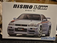 Modellino kit scala 1:24 Aoshima Nissan BNR34 Skyline GTR Nismo S-Tune '04 UK STOCK