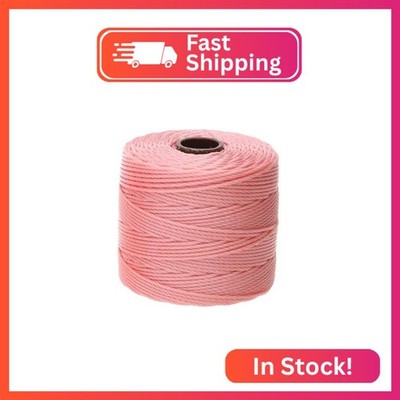 The Beadsmith S-Lon Bead Cord   .5 mm Twisted Nylon Cord for Stringing, Coral Pi