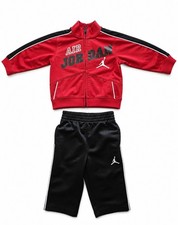 Baby Jordan Red and Black Kids Track Suit Size 6-9 Months