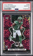2022 PANINI MOSAIC NO HUDDLE PINK #289 AHMAD “SAUCE” GARDNER 19/20 PSA 10