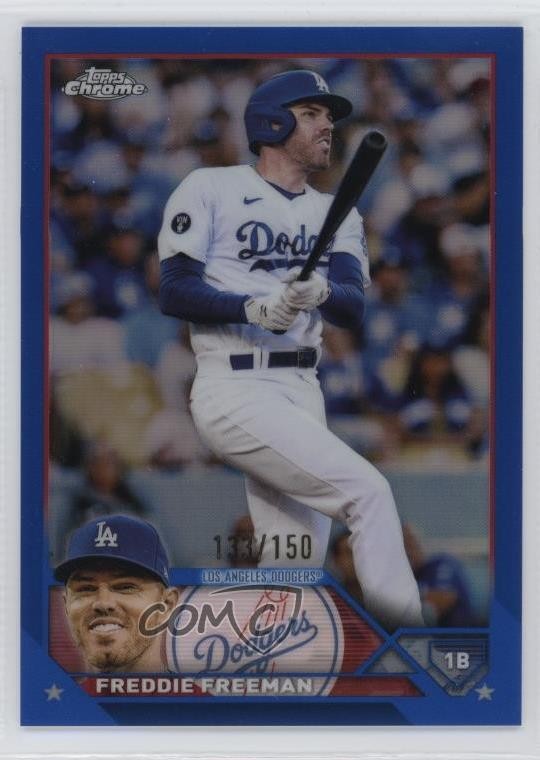 2023 Topps Chrome Blue Refractor /150 Freddie Freeman #5 08ho