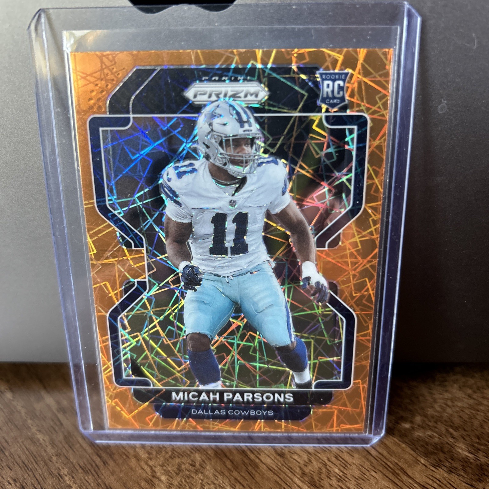 2021 Panini Prizm MICAH PARSONS Rookie "Orange Lazer" RC #382 Dallas Cowboys