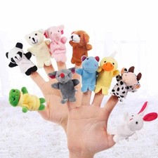 10x Finger Puppets Set - Mini Animal Hand Puppet Toys for Children's Gifts