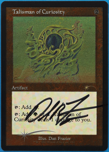 Talisman of Curiosity (Secret Lair ETCHED) FOIL SIGNED NM (505050)