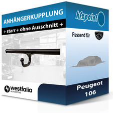 WESTFALIA Anhängekupplung starr passend für Peugeot 106 08.1991-04.1996 neu