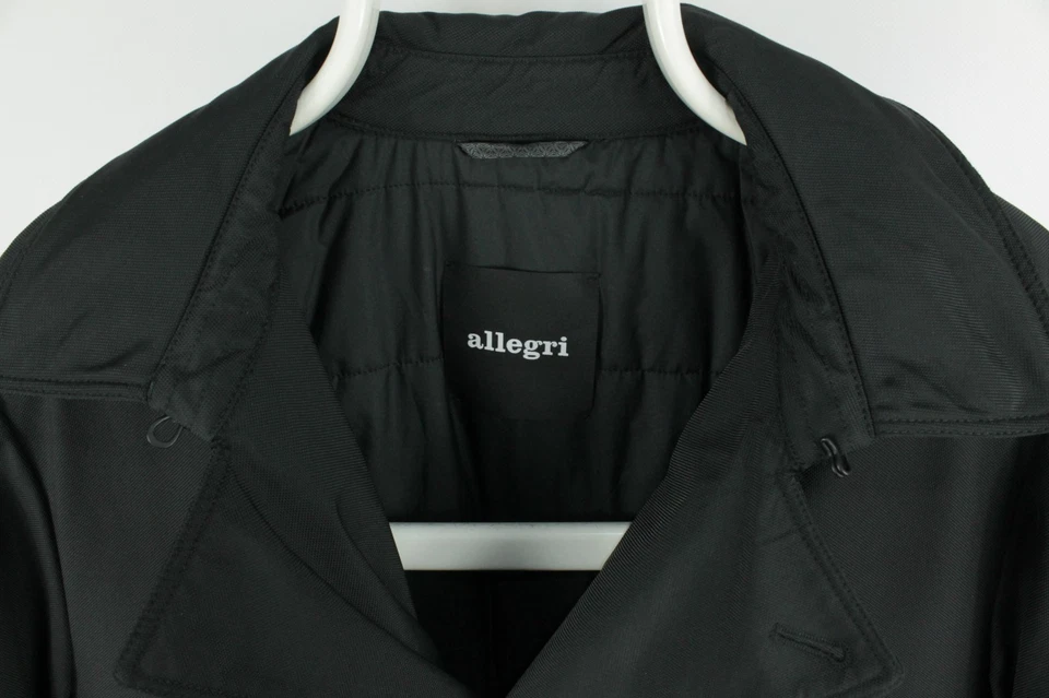 Allegri Padded Raincoat Black Italian Gipitex Fabric Jacket Men's US L / EU 52 - Image 4 of 4