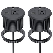 Desktop Power Grommet Outlet PD 20W Fast Charging USB-C,Tamper-Resistant Desi...