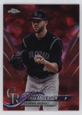 2018 Chrome Sapphire Edition Topps Online Exclusive Red /10 Tyler Anderson 12i0